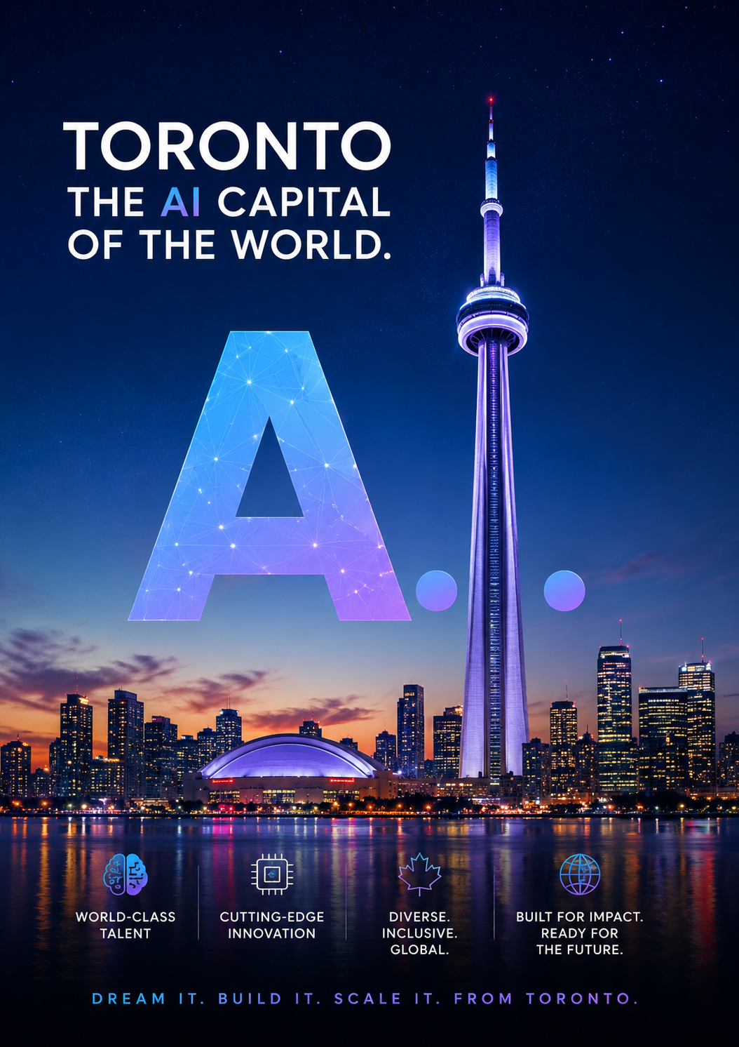 Toronto skyline representing the future of the city